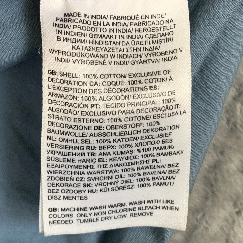 The North Face Mens Large Blue Rock Climbing Print Shirt NF0A55ND Flaw